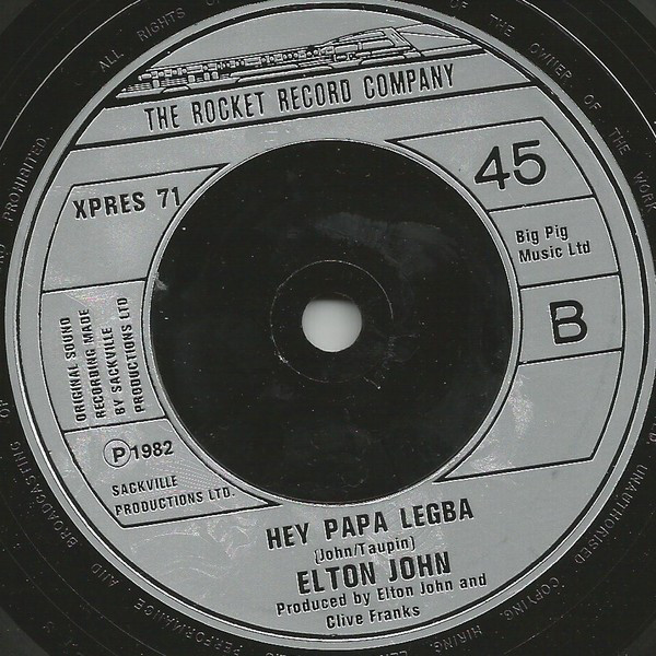 Elton John - Blue Eyes (7", Single) 1287