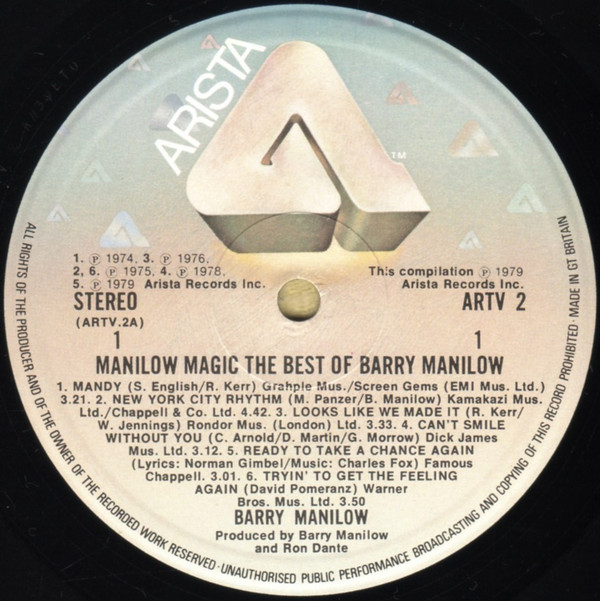 Barry Manilow - Manilow Magic (The Best Of Barry Manilow) (LP, Comp) 397