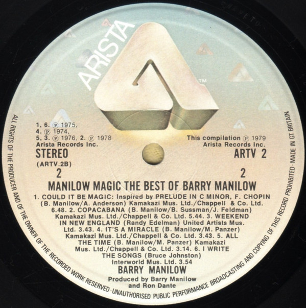 Barry Manilow - Manilow Magic (The Best Of Barry Manilow) (LP, Comp) 398