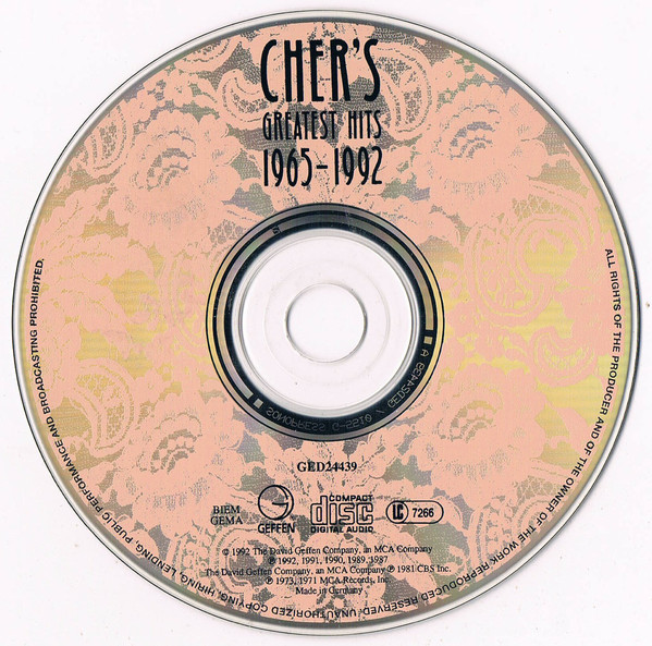 Cher - Cher‚Äôs Greatest Hits 1965‚Äì1992 (CD, Comp) 4683