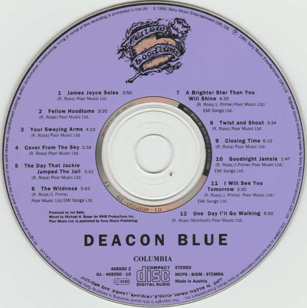 Deacon Blue - Fellow Hoodlums (CD, Album) 4413