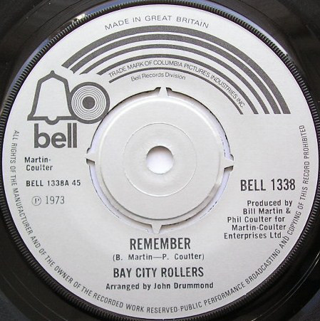 Bay City Rollers - Remember (7", Single)