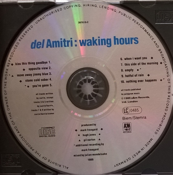 Del Amitri - Waking Hours (CD, Album, RE) 4077