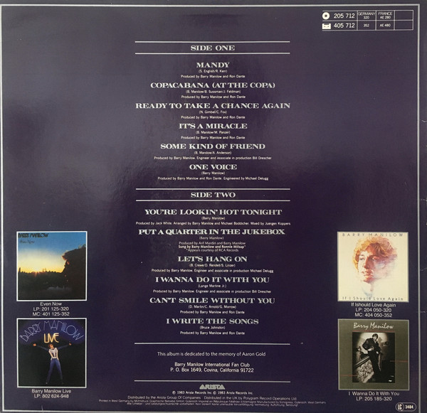 Barry Manilow - Manilow Magic (LP, Comp) 432