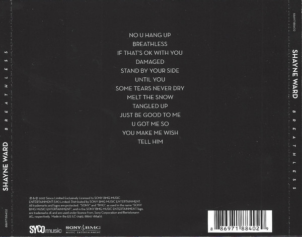 Shayne Ward - Breathless (CD, Album) 3133