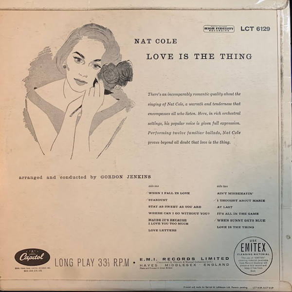 Nat "King" Cole* - Love Is The Thing (LP, Album, Mono) 773