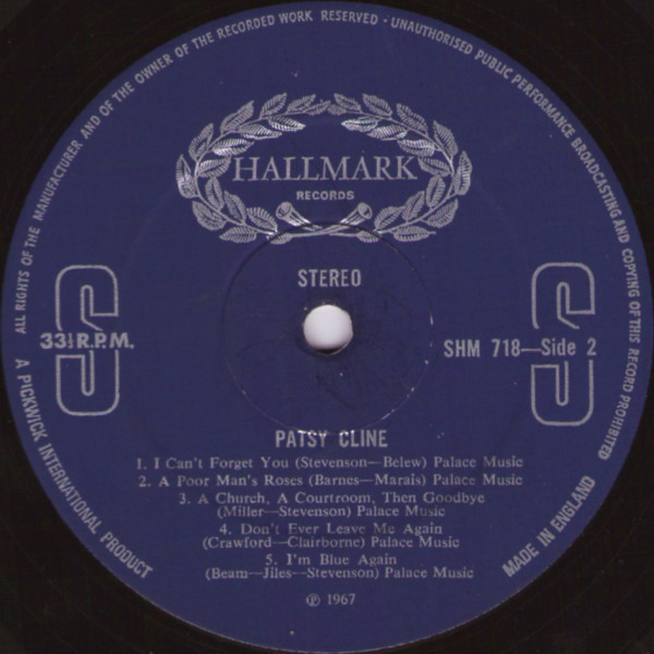 Patsy Cline - Patsy Cline (Volume 2) (LP, Comp, RE) 717