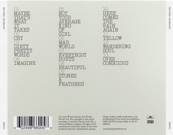 Alex Parks - Introduction (CD, Album) 3207