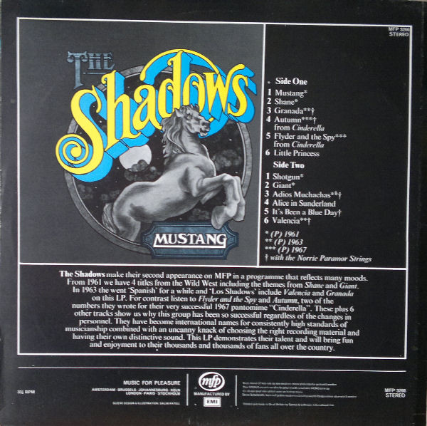 The Shadows - Mustang (LP, Comp) 6015