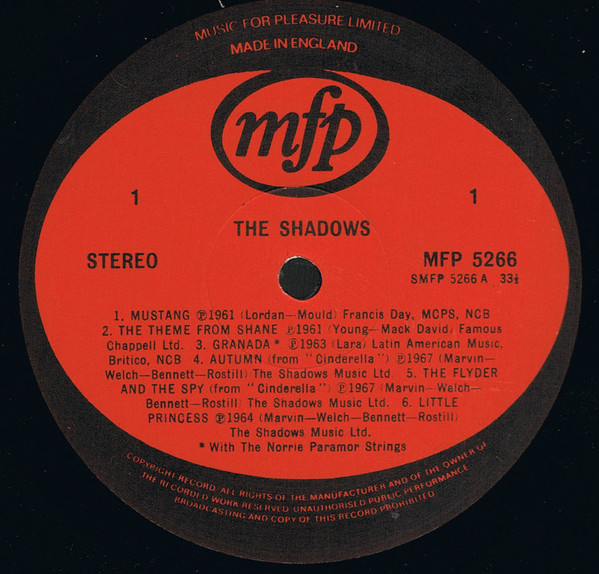 The Shadows - Mustang (LP, Comp) 6016
