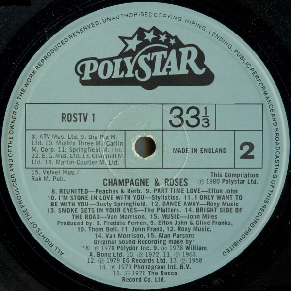 Various - Champagne And Roses (LP, Comp) 1391