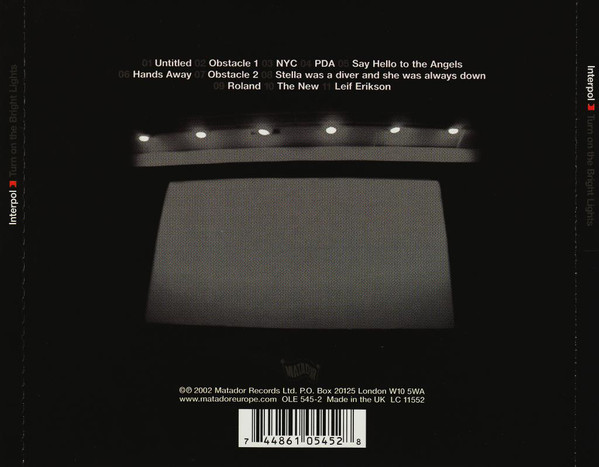 Interpol - Turn On The Bright Lights (CD, Album, Key) 6149