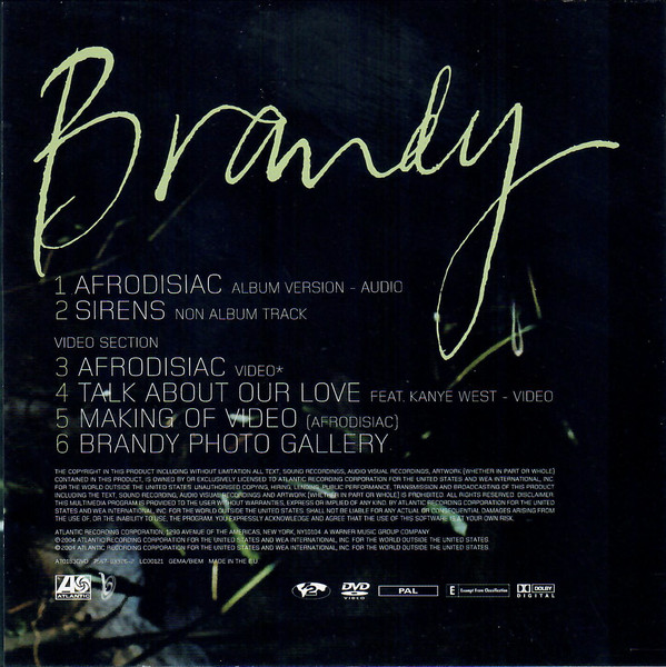 Brandy (2) - Afrodisiac (DVD, Single) 4072