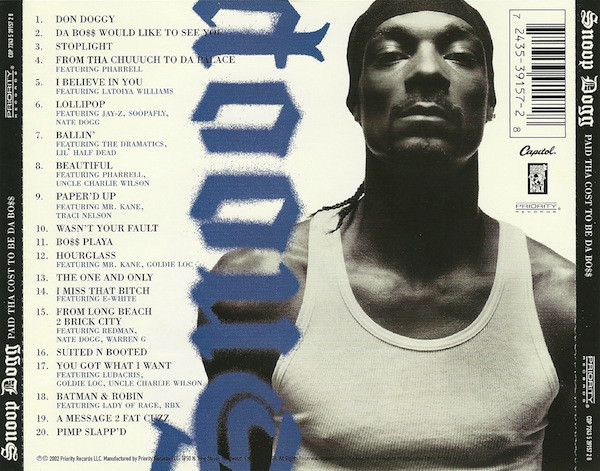 Snoop Dogg - Paid Tha Cost To Be Da Bo$$ (CD, Album) 5434