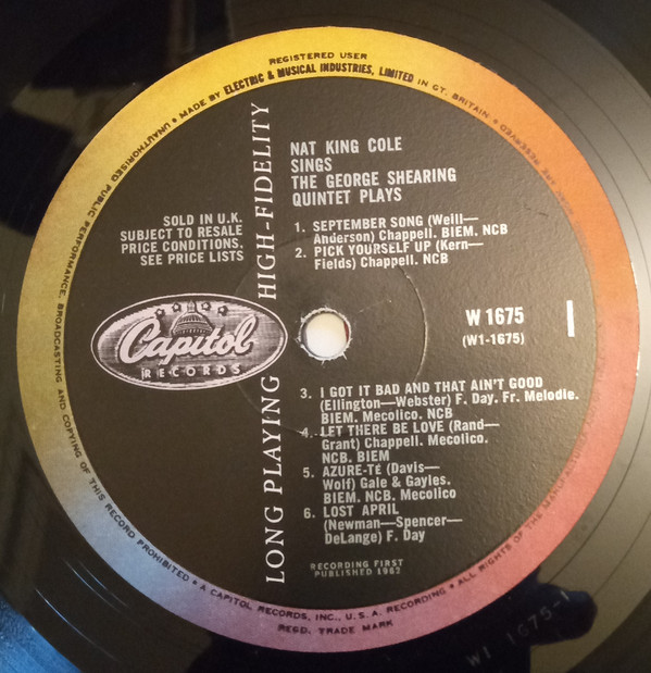 Nat King Cole / George Shearing - Nat King Cole Sings / George Shearing Plays (LP, Mono) 464