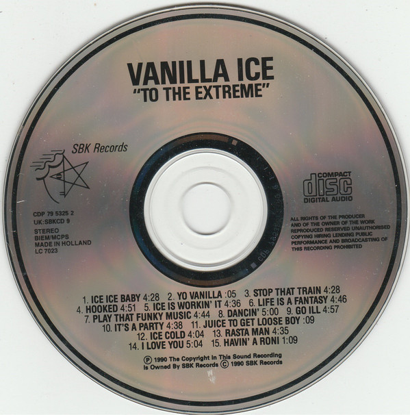 Vanilla Ice - To The Extreme (CD, Album) 4223