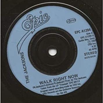 The Jacksons - Walk Right Now (7", Single, Blu) 5334
