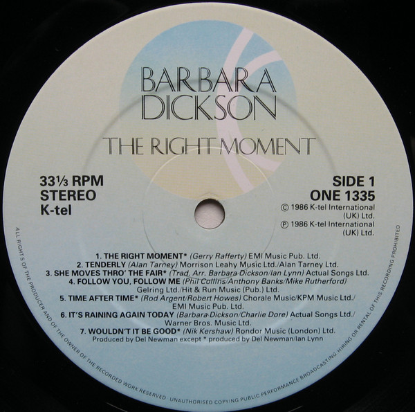 Barbara Dickson - The Right Moment (LP) 3318