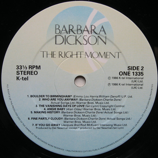 Barbara Dickson - The Right Moment (LP) 3319