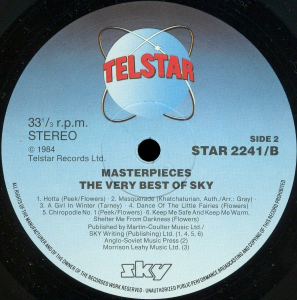 Sky (4) - Masterpieces - The Very Best Of Sky (LP, Comp, Gat) 6754