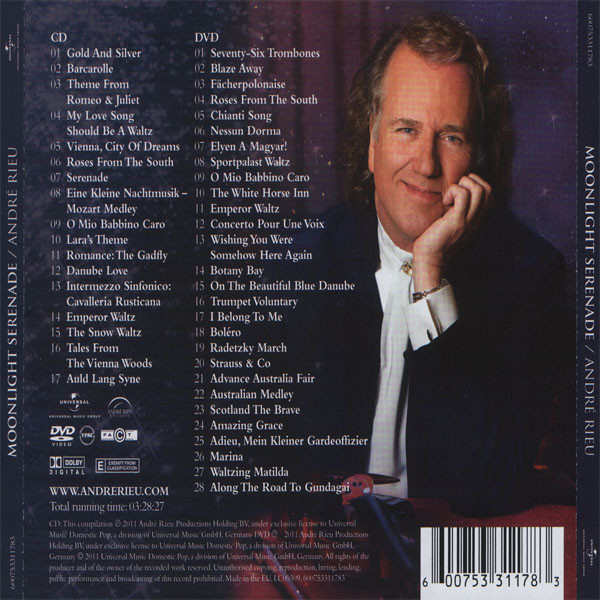 Andr√© Rieu and His Johan Strauss Orchestra* - Moonlight Serenade (CD, Comp + DVD-V, PAL) 4376