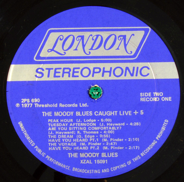 The Moody Blues - Caught Live +5 (2xLP, Album, Gat) 5553