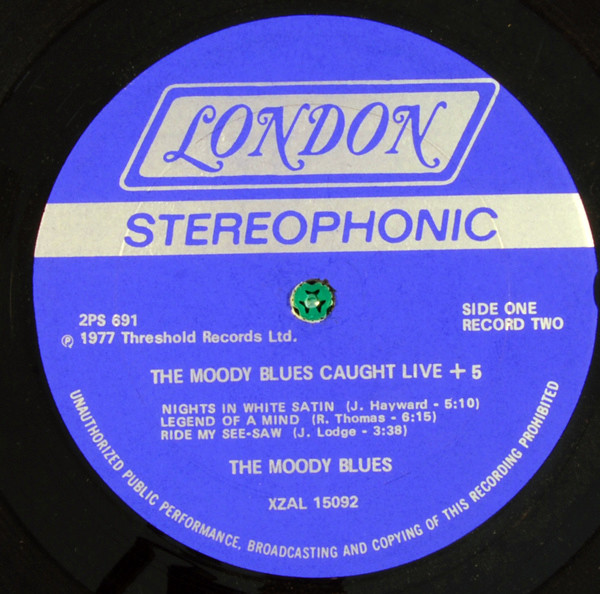 The Moody Blues - Caught Live +5 (2xLP, Album, Gat) 5554