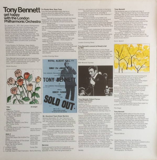 Tony Bennett With The London Philharmonic Orchestra - Get Happy With The London Philharmonic Orchestra (LP, Album) 487
