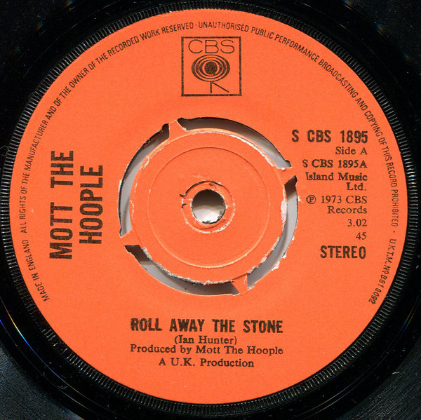 Mott The Hoople - Roll Away The Stone (7", Single, Kno)