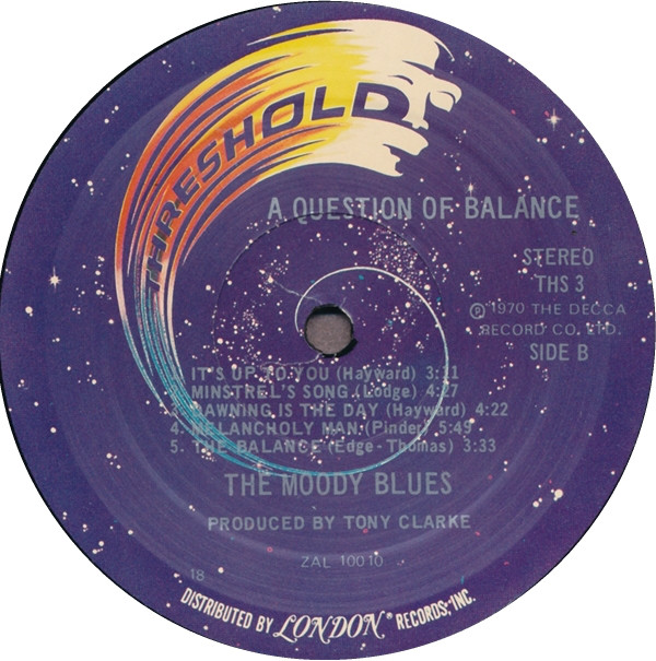 The Moody Blues - A Question Of Balance (LP, Album, RE) 5568
