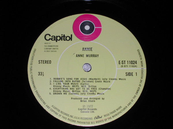 Anne Murray - Annie (LP, Album) 492