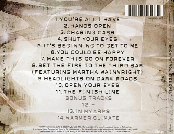 Snow Patrol - Eyes Open (CD, Album, S/Edition) 4984