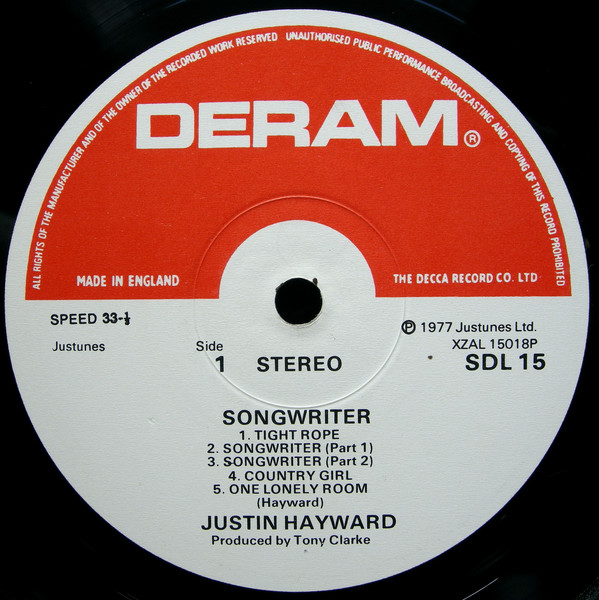 Justin Hayward - Songwriter (LP, Album) 5622