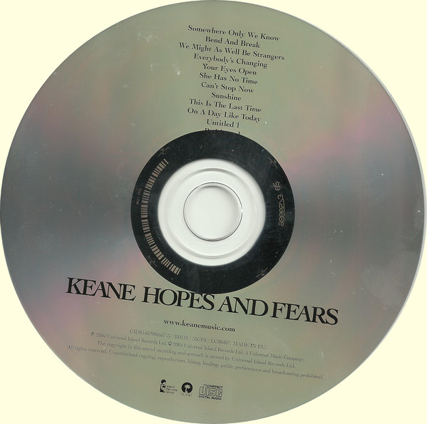 Keane - Hopes And Fears (CD, Album, S/Edition) 5685