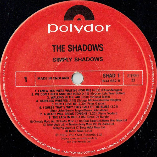 The Shadows - Simply ... Shadows (LP, Album) 6818