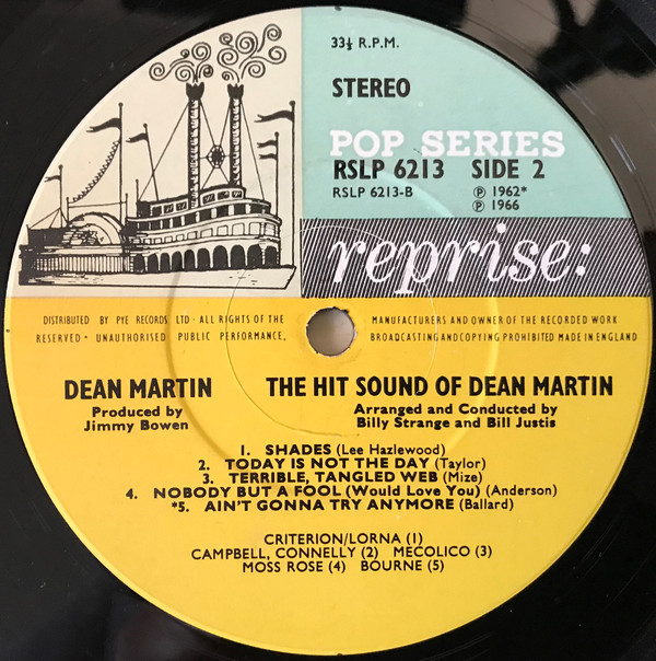 Dean Martin - The Hit Sound Of Dean Martin (LP, Comp) 770