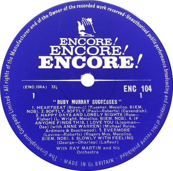 Ruby Murray, Ray Martin And His Orchestra, Norrie Paramor And His Orchestra - Successes (LP, Comp, Mono) 7766