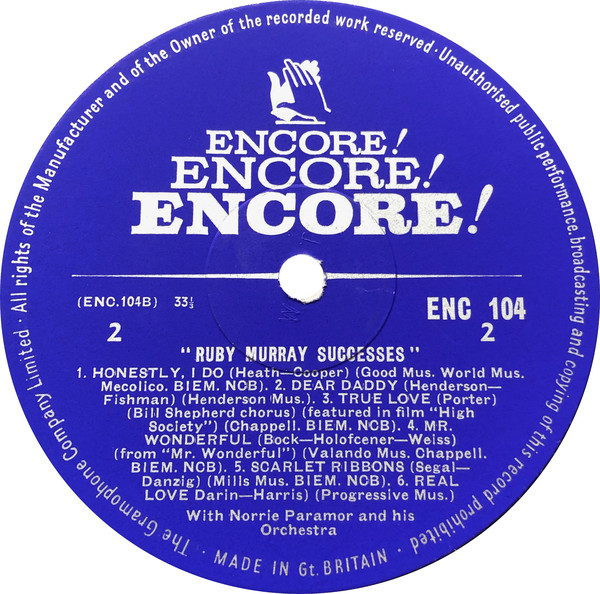 Ruby Murray, Ray Martin And His Orchestra, Norrie Paramor And His Orchestra - Successes (LP, Comp, Mono) 7767