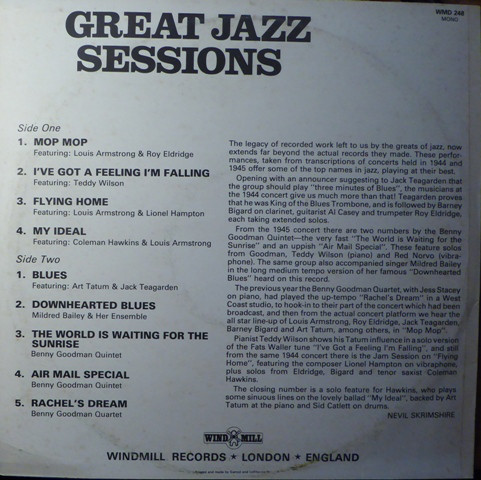 Various - Great Jazz Sessions (LP) 12992