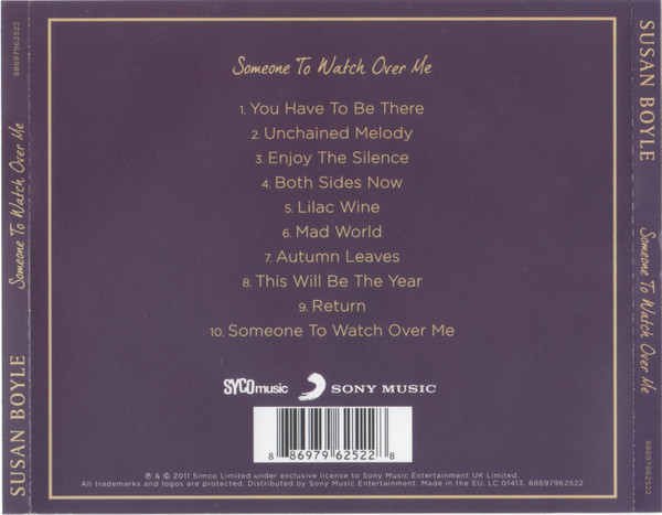 Susan Boyle - Someone To Watch Over Me (CD, Album) 9908