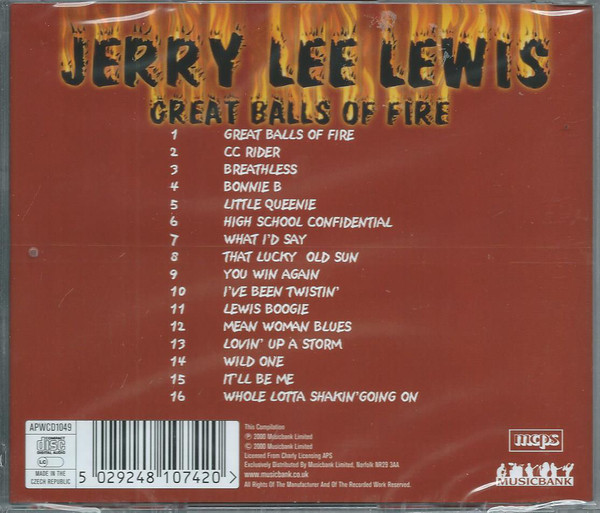 Jerry Lee Lewis - Great Balls Of Fire (CD, Comp) 10555