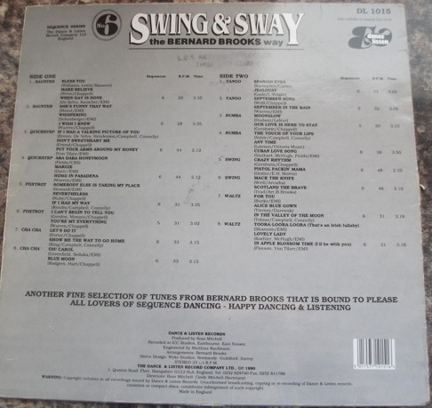 Bernard Brooks (2) - Swing and Sway (LP, Album) 10186