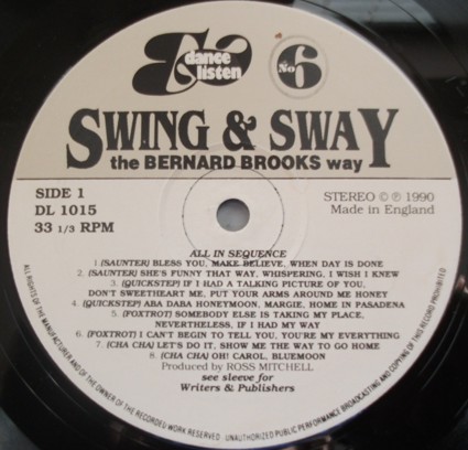 Bernard Brooks (2) - Swing and Sway (LP, Album) 10187