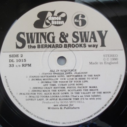 Bernard Brooks (2) - Swing and Sway (LP, Album) 10188