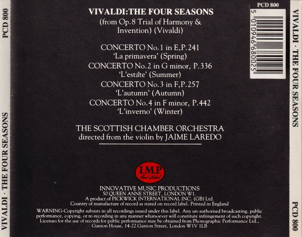 Vivaldi*, Scottish Chamber Orchestra - The Four Seasons (CD) 14619