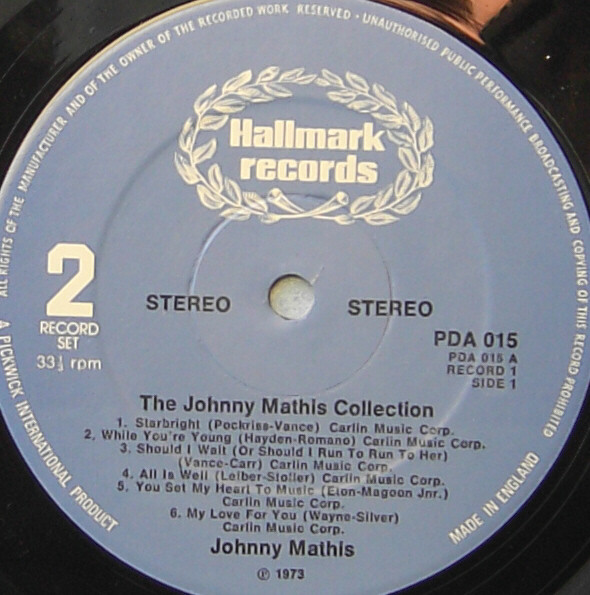 Johnny Mathis - The Johnny Mathis Collection (2xLP, Comp) 11572