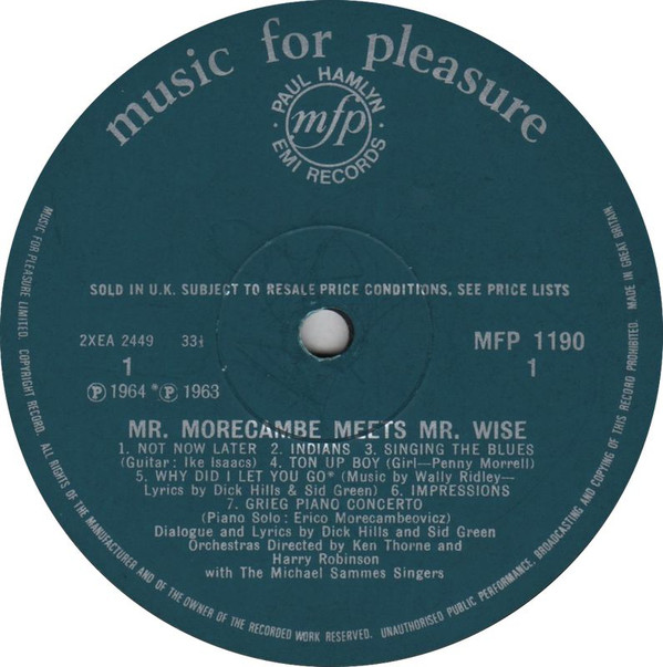 Morecambe and Wise - Mr. Morecambe Meets Mr. Wise (LP, Mono, RE) 12003