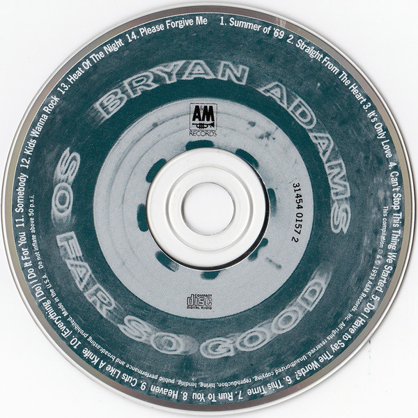 Bryan Adams - So Far So Good (CD, Comp) 10231