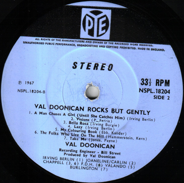 Val Doonican - Val Doonican Rocks, But Gently (LP, Album, Blu) 11097