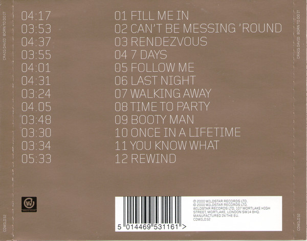 Craig David - Born To Do It (CD, Album) 9536